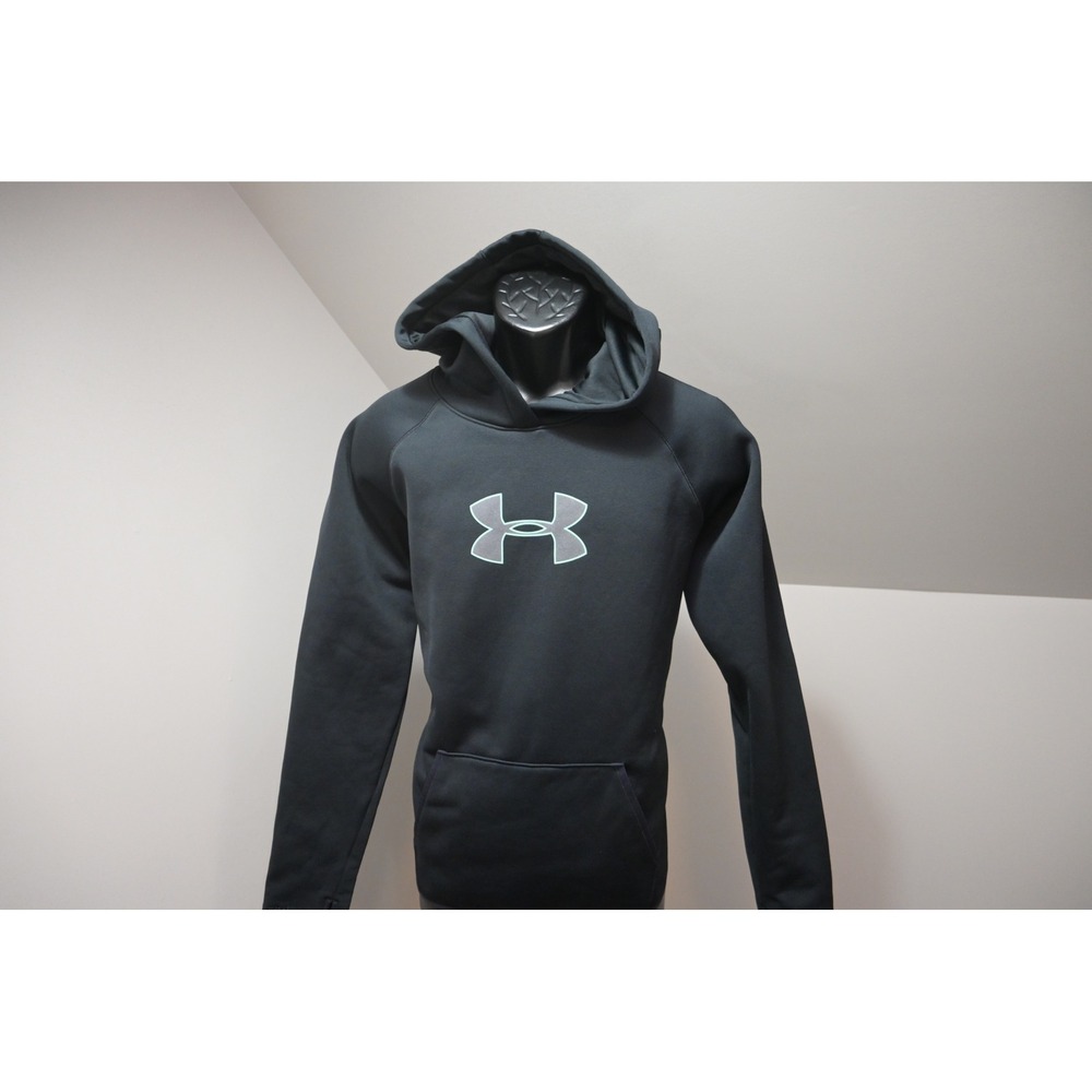 Under Armour Hoodie Women Large Black ColdGear Loose Athletic Pullover Excellent